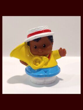 Fisher Price Little People African American Boy w/ Tuba - Michael - 2002